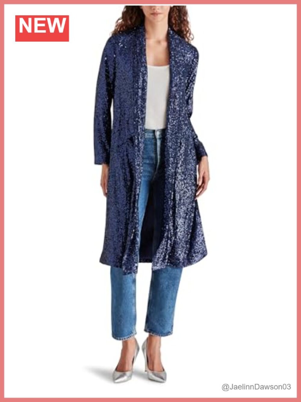 Steve Madden Show Stopper Duster Cape Cardigan 3/4 Sleeve 44 Inch